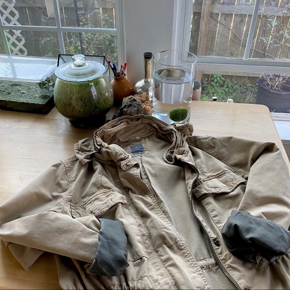 GAP Khaki Hooded Utility Jacket - Picture 7 of 7